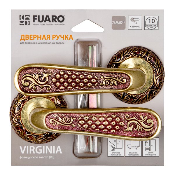 Ручка раздельная VIRGINIA SM/HD RB-10 французское золото