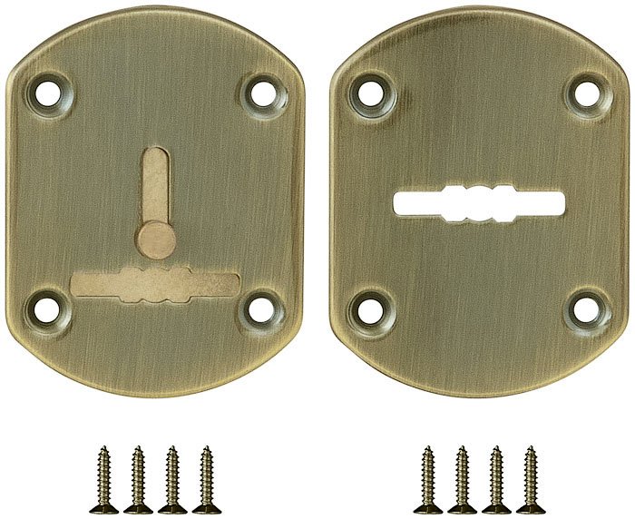 Декоративная накладка ESC021-AB-7 (МАТОВАЯ БРОНЗА) на сув. замок со шторкой (2 шт) 