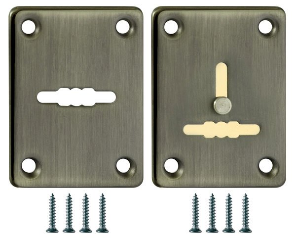 Декоративная накладка ESC081/082-ABG-6 (БРОНЗА) на сув. замок сталь (1 пара)